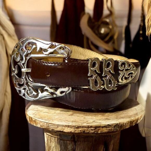 VTG Barse Western Belt Womens Santa Rosa Leather Oxblood Cowgirl Country Sz M main image 10